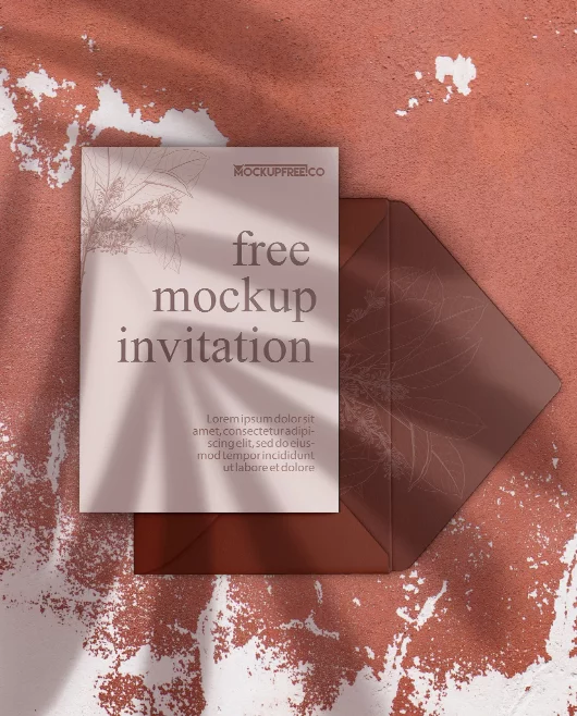 Free Invitation PSD Mockup