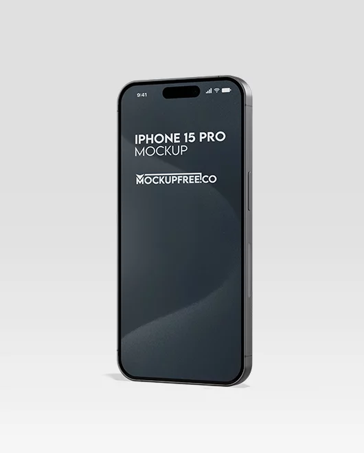 Free iPhone 15 Pro PSD Mockup