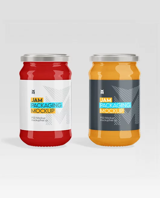 Free Jam Packaging PSD Mockup