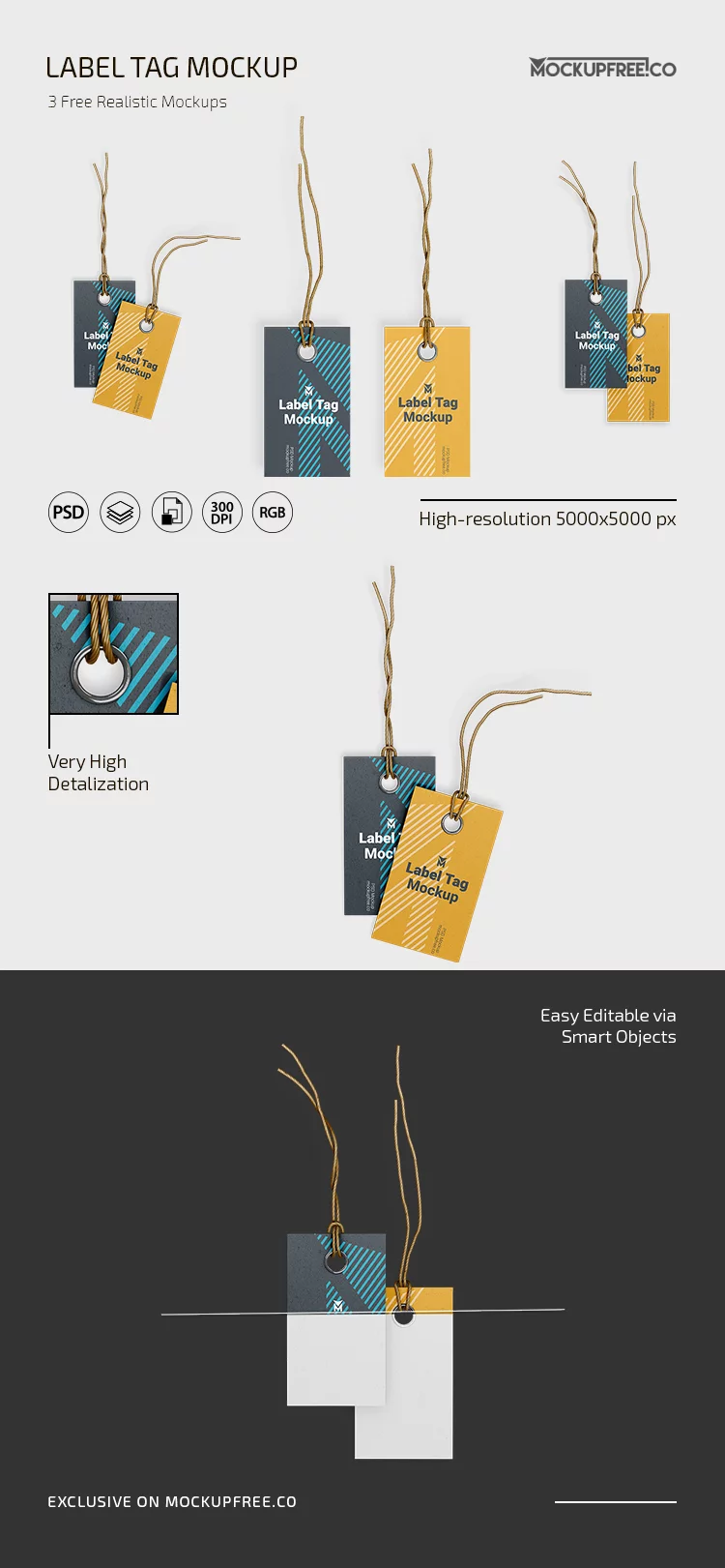 Free Label Tag Mockup