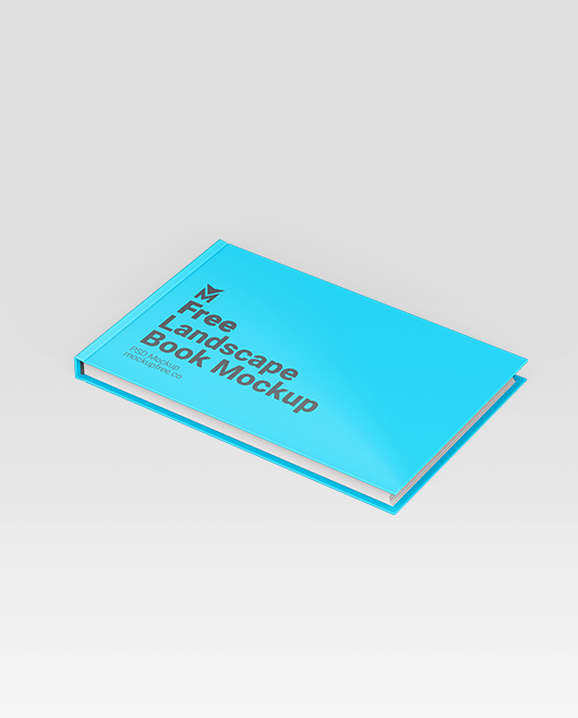 Free Landscape Book Mockup Pack in PSD Format for Photoshop