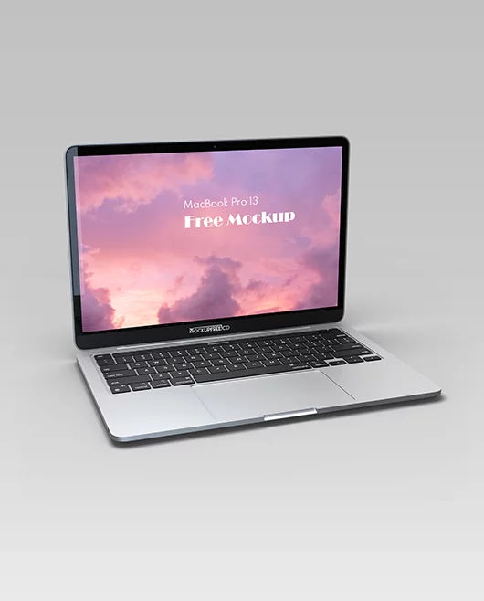 Free MacBook Pro 13 Mockup in PSD