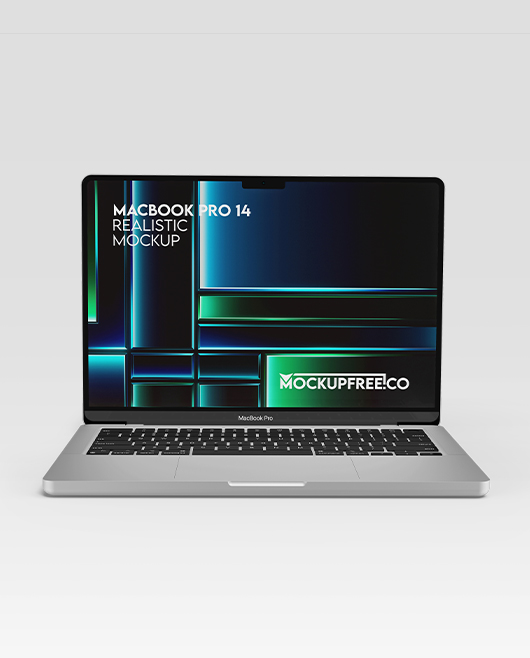 Free MacBook Pro 14 Realistic Mockup PSD Set for Photoshop