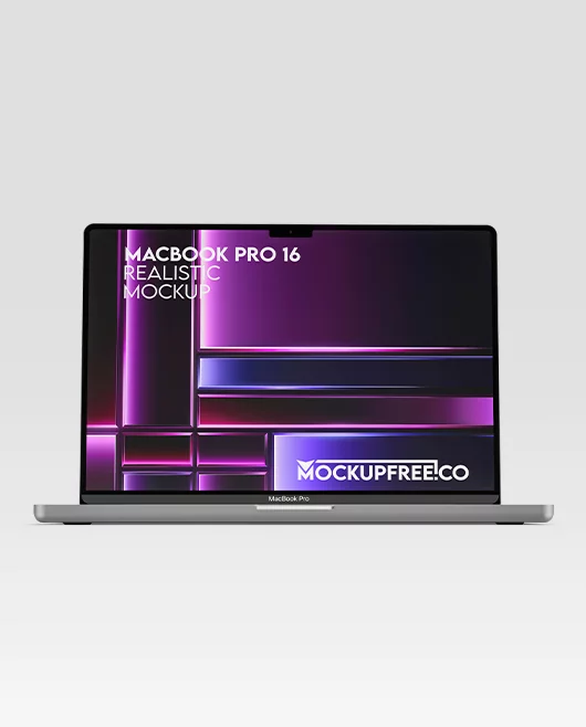 Free MacBook Pro 16 Realistic Mockup