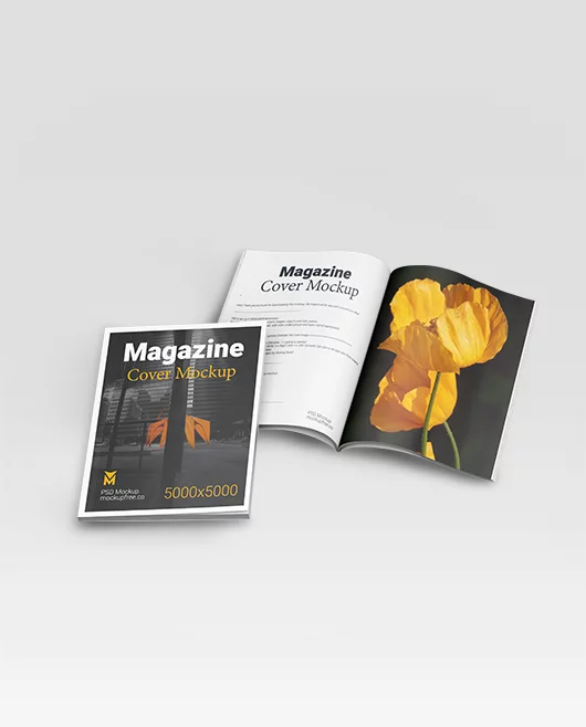 Free Magazine Cover PSD Mockups
