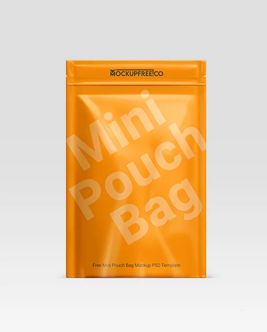 Free Mini Pouch Bag Mockup PSD Template