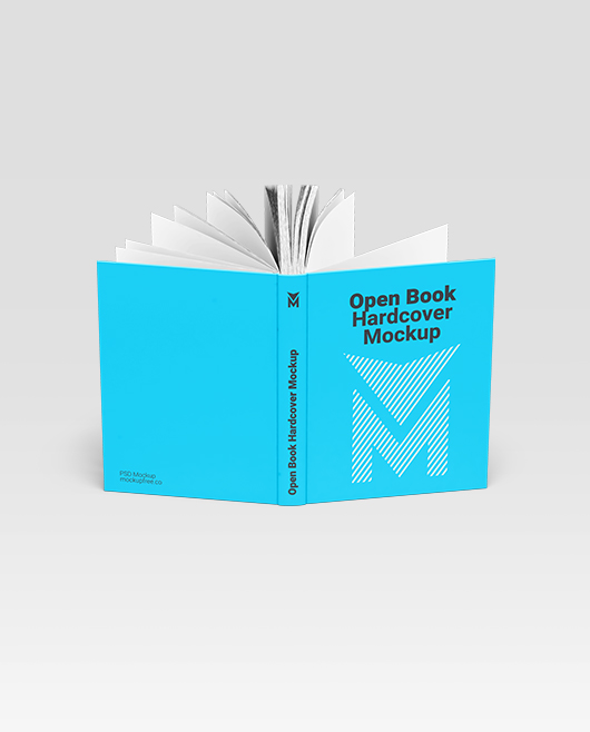 Free Open Book Hardcover Mockup Set in PSD for Photoshop