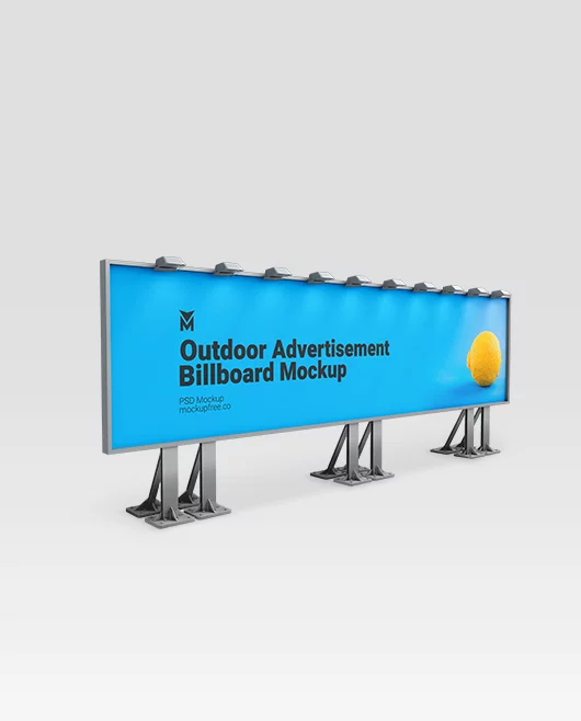 Free Outdoor Advertisement Billboard PSD Mockup