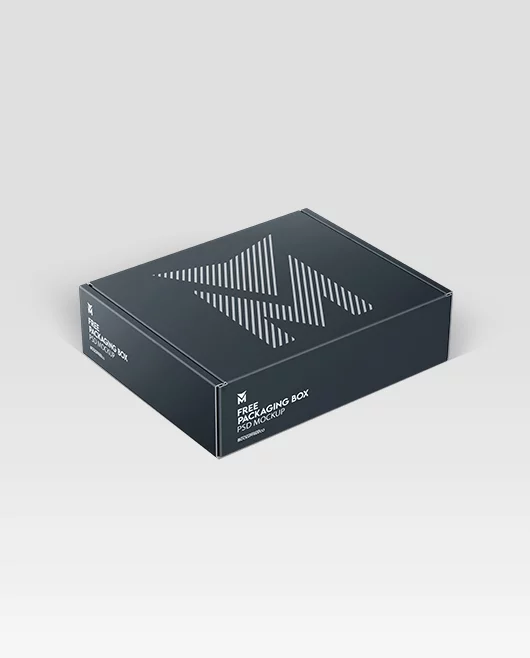 Free Packaging Box PSD Mockup