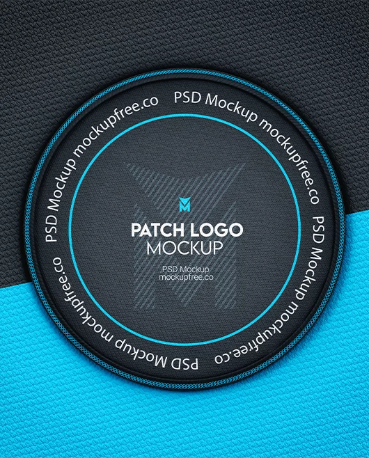 Free Patch Logo Mockup – PSD format