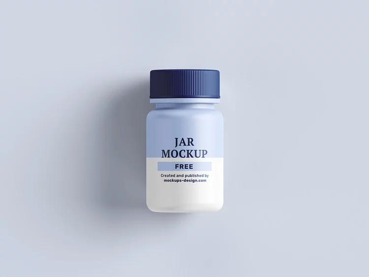 Free Pharmaceutical Jar PSD Mockup
