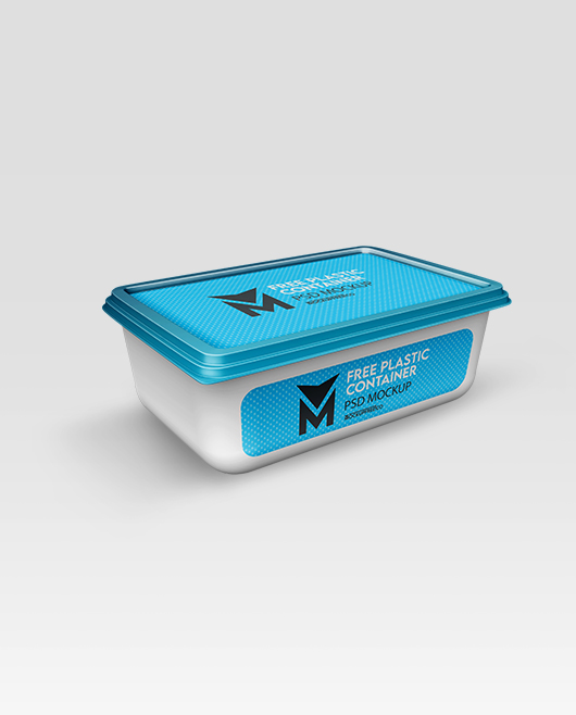 Free Plastic Container PSD Mockup Set for Photoshop