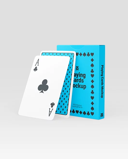 Free Playing Cards PSD Mockup