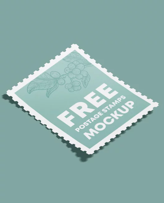 Free Postage Stamp PSD Mockup