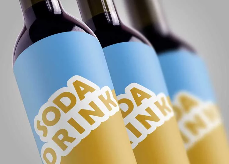Free PSD Branding Wine Bottle Mockup