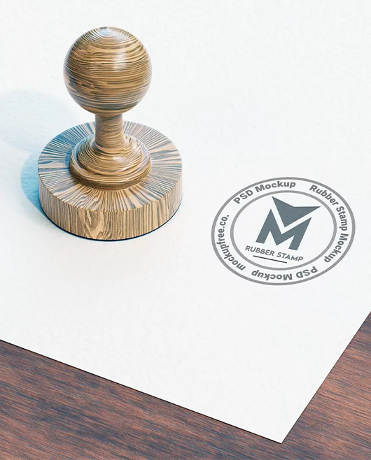 Free Rubber Stamp PSD Mockup