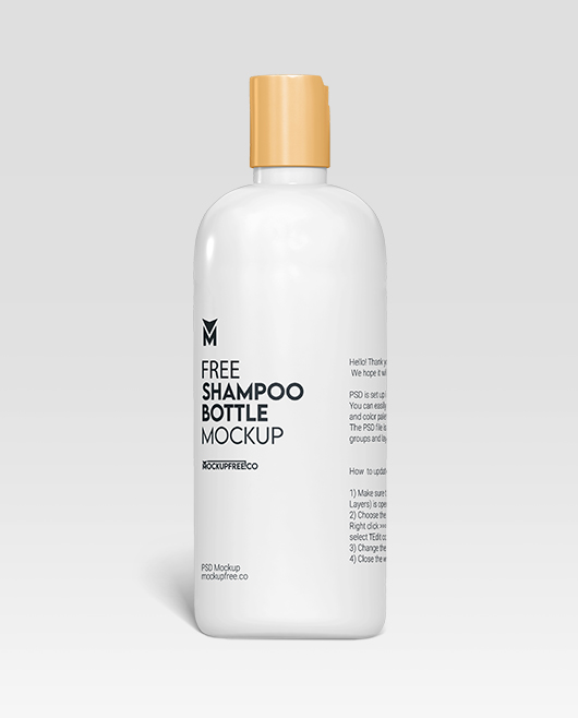 Free Shampoo Bottle Mockup PSD Template Set for Photoshop