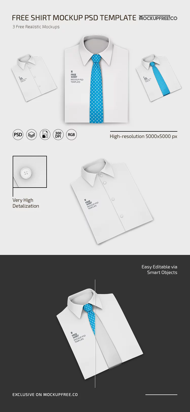 Free Shirt Mockup PSD Template