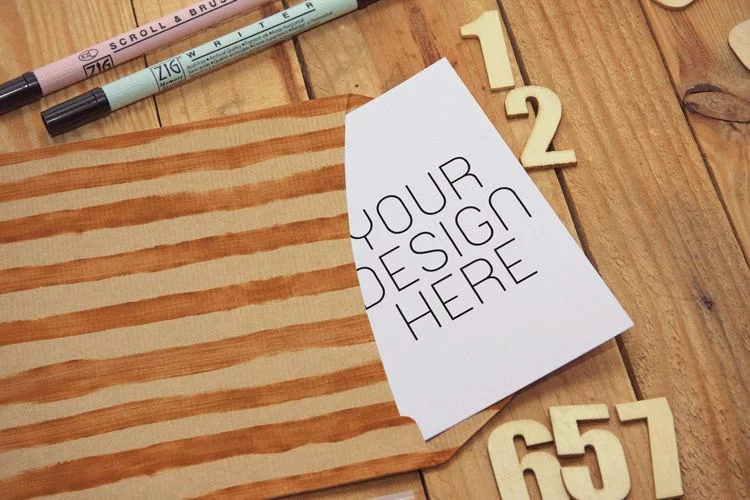 Free Sketch Letter PSD Mockup