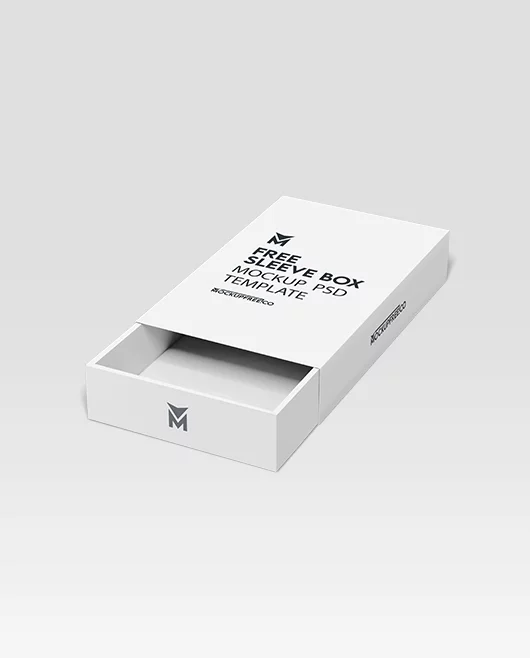 Free Sleeve Box Mockup PSD Template