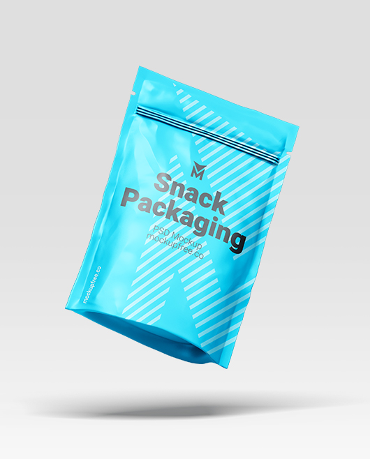 Free Snack Packaging Mockup Set in PSD for Photoshop