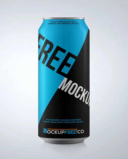 Free Soda Can Mockup PSD Template