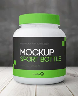 Free Sport Bottle PSD MockUp in 4k