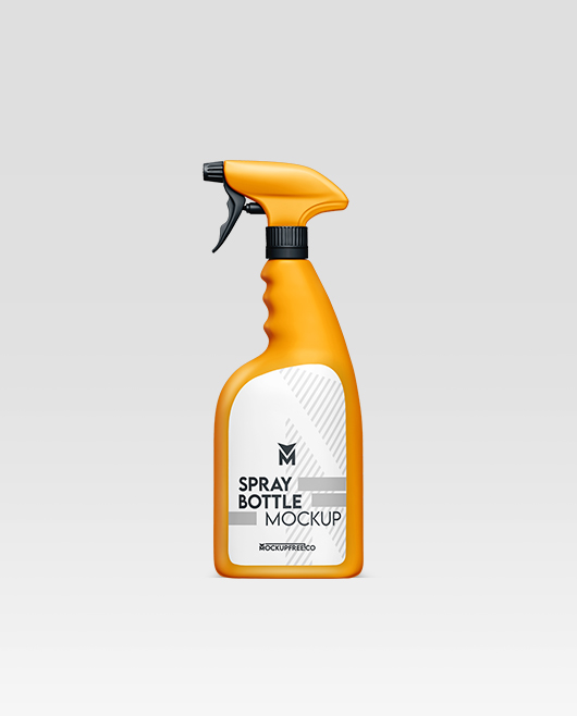 Free Spray Bottle Mockup PSD Template Set for Photoshop