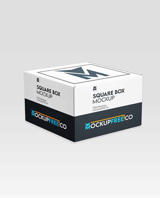 Free Square Box Mockup Set in PSD for Photoshop