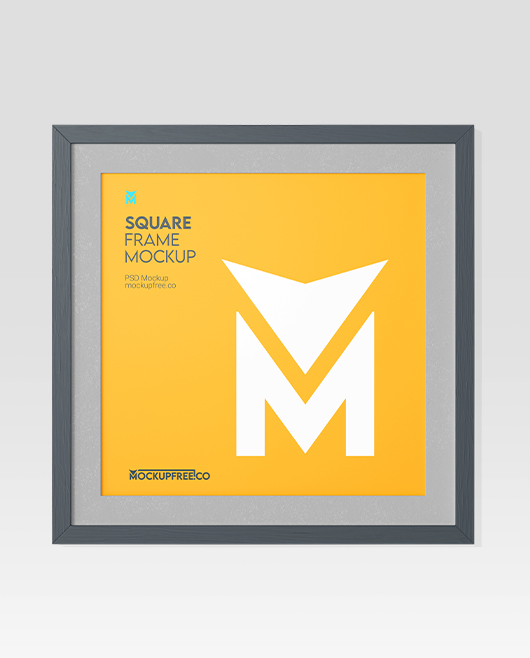 Free Square Frame Mockup for Photoshop (PSD)