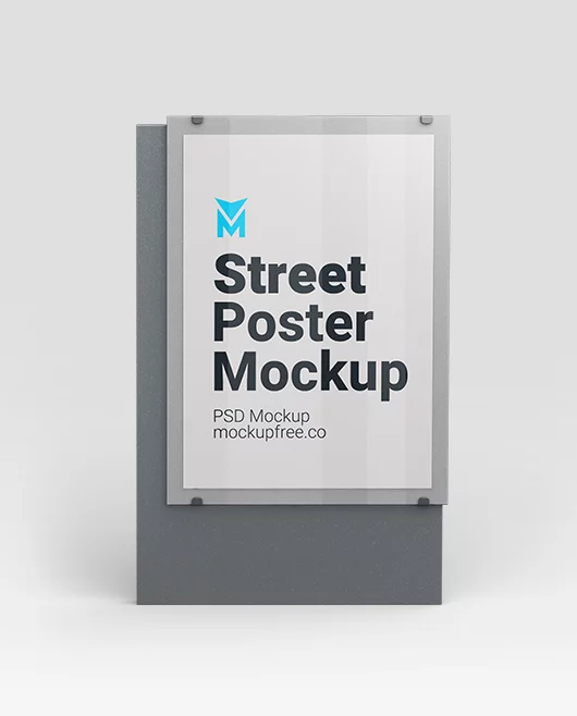 Free Street Poster PSD Mockup