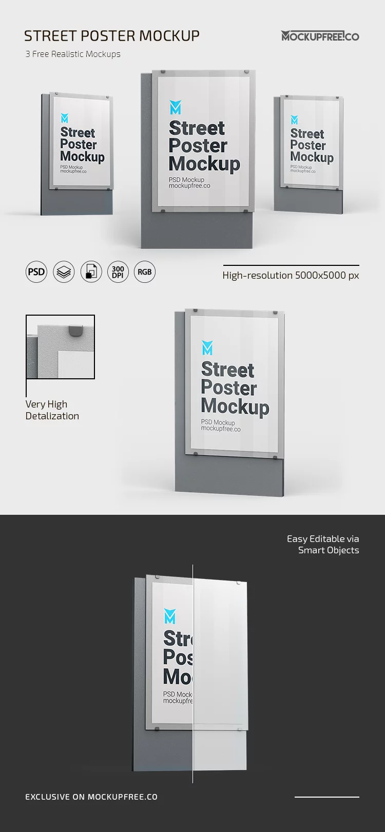 Free Street Poster Mockup