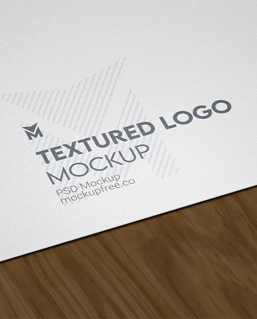 Free Textured Logo PSD Mockup