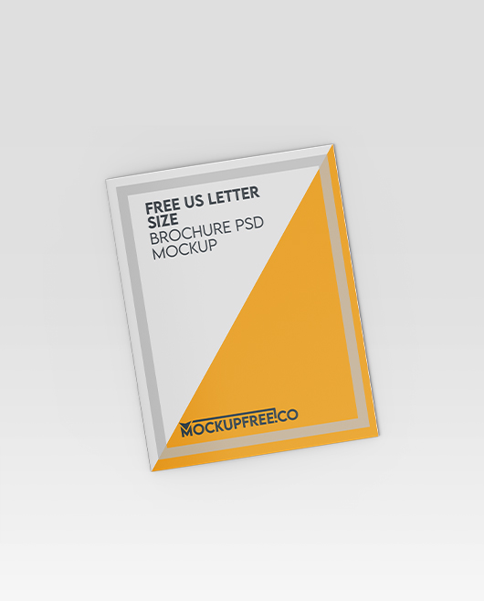 Free US Letter Size Brochure PSD Mockup Set for Photoshop