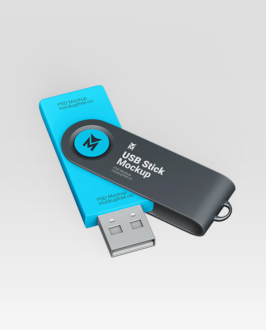 Free USB Stick Mockup Pack in PSD Format for Photoshop