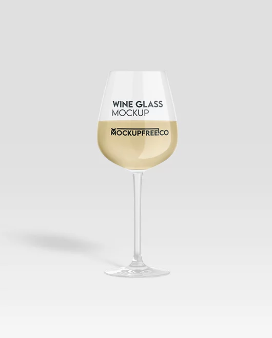 Free Wine Glass PSD Mockup