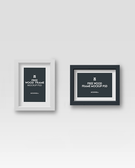 Free Wood Frame Mockup PSD Set for Photoshop