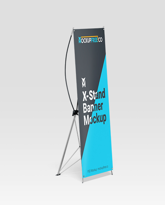 Free X Stand Banner Mockups For Photoshop PSD