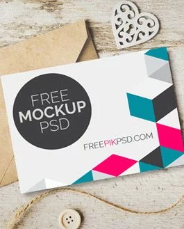 Gift Card Mockup Free PSD
