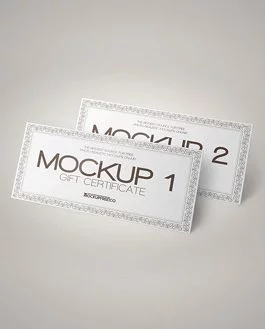 Gift Certificate – 3 Free PSD Mockups