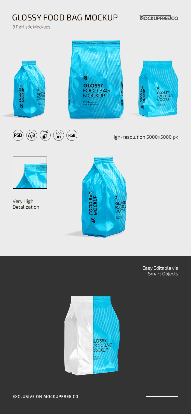 Free Food Bag Mockup (PSD)