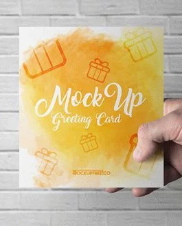 Greeting Card – 3 Free PSD Mockups