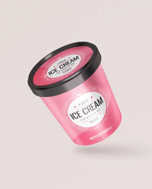 Ice Cream Round Box – 2 Free PSD Mockups