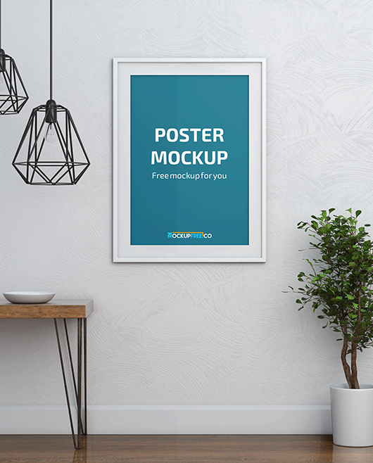 Interior Poster – Free PSD Mockup - Mockupfree.co