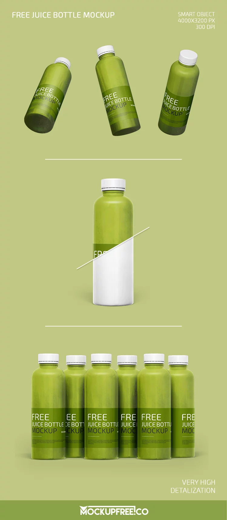 Juice Bottle – Free PSD Mockup