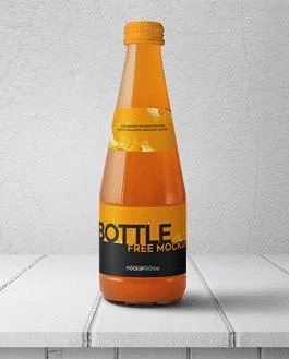 Juice Glass Bottle – 2 Free PSD Mockups