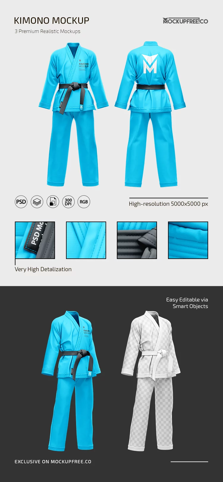 Kimono Mockup PSD Template