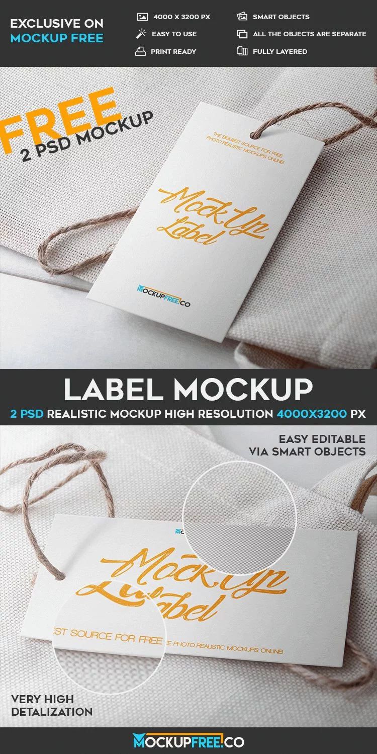 Label – 2 Free PSD Mockups