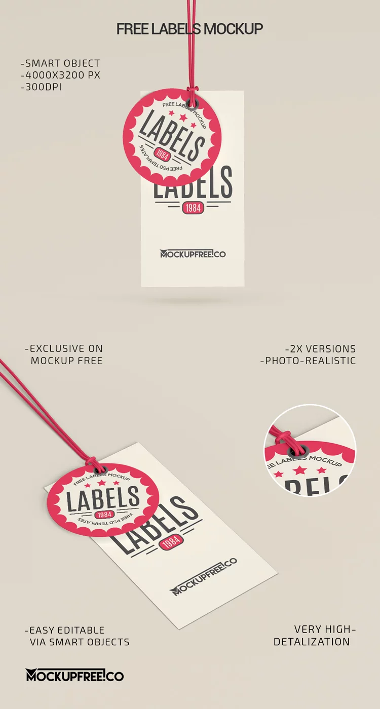 Label Tag – 2 Free PSD Mockups