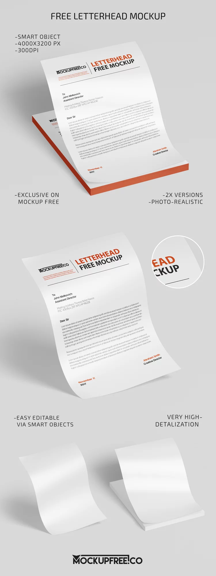 Letterhead – 2 Free PSD Mockups